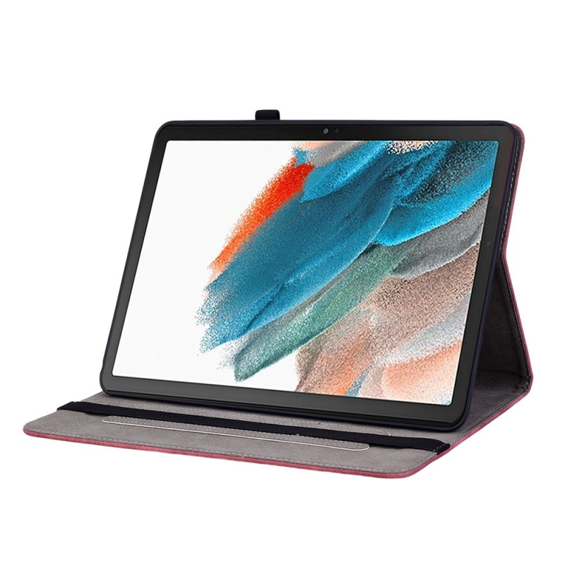 For Samsung Galaxy Tab A11 Case Cover Rose Flower Imprint - Red