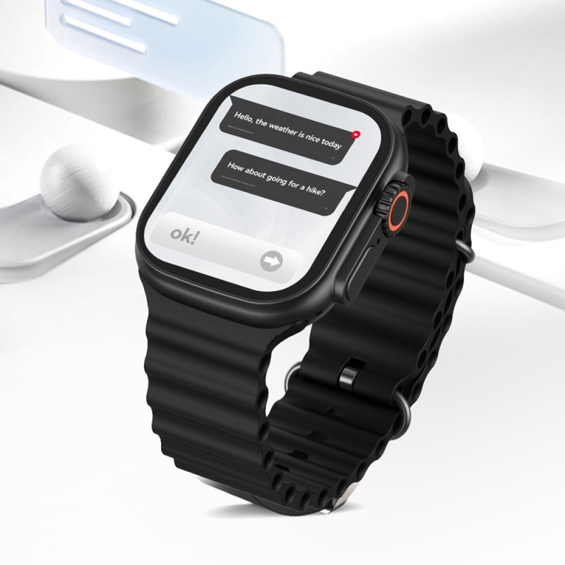 USAMS AT03 2.01" Smartwatch Bluetooth Sports Tracking Stemmeassistent Android iOS