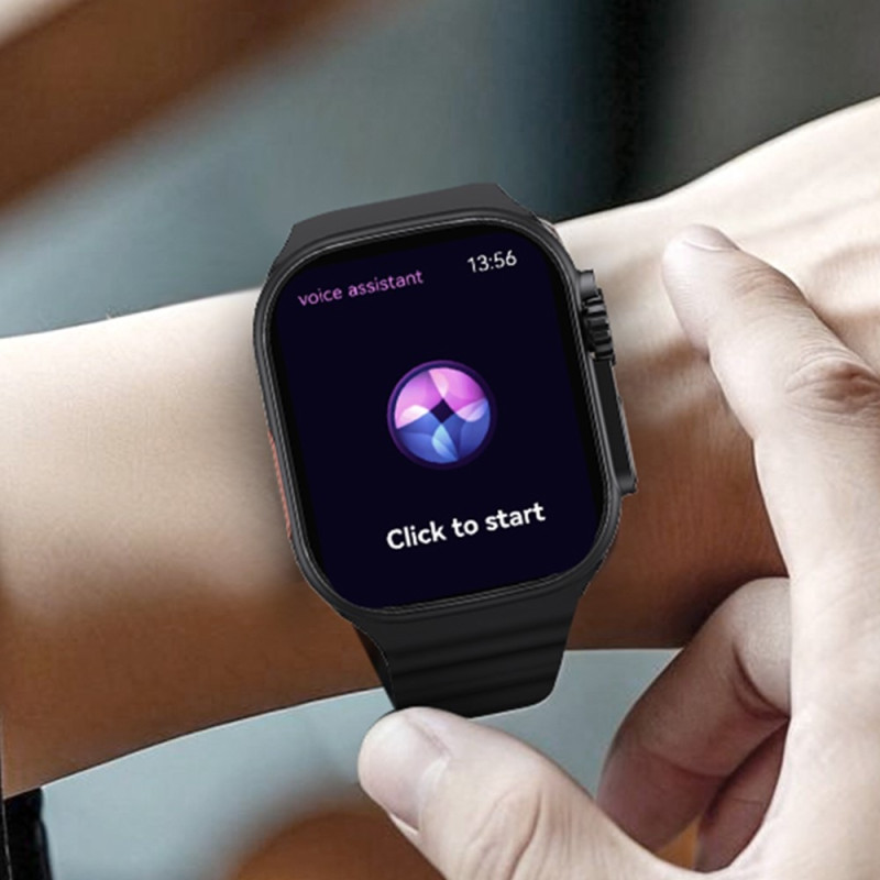 USAMS AT03 2.01" Smartwatch Bluetooth Sports Tracking Stemmeassistent Android iOS