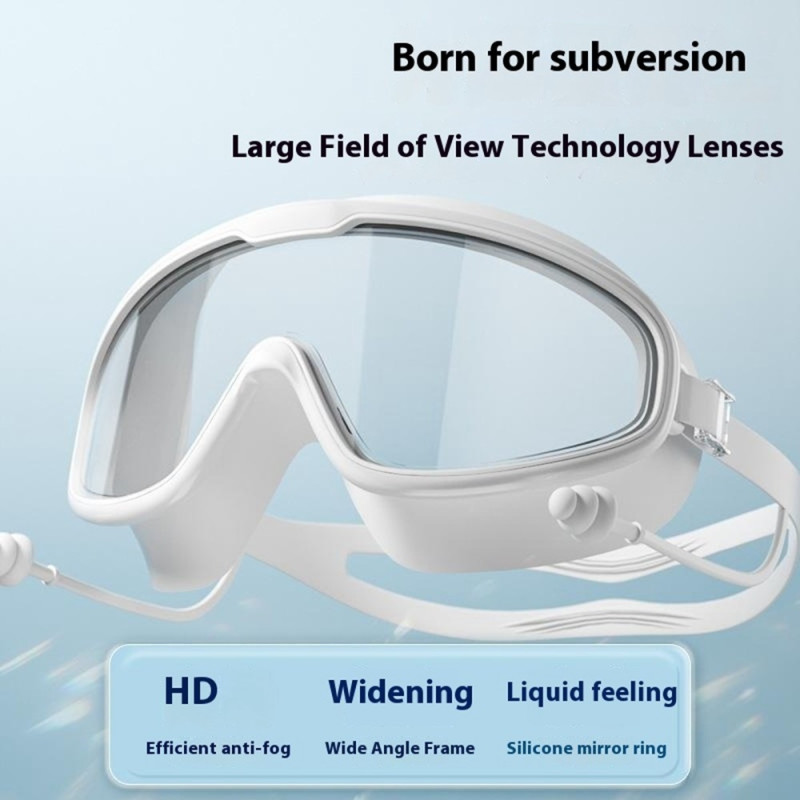 Anti-Fog Anti-imma Simglasögon Cyklop stora bågar förvaringsfodral och badmössa