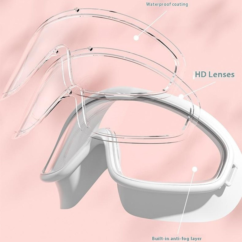 Antidugg Svømmebriller Cyklop oppbevaringsetui med store innfatninger og badehette