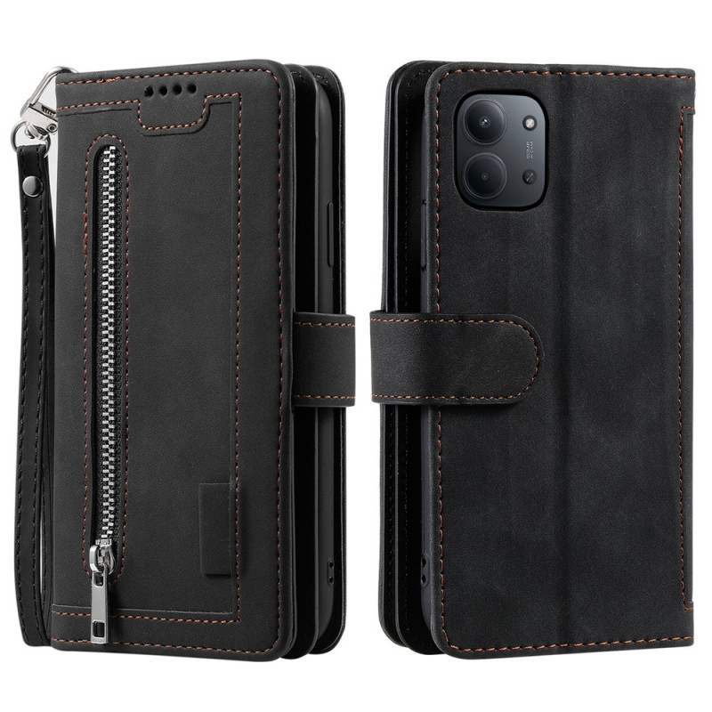 Xiaomi Redmi 15C Kuori Vetoketjutaskulla ja 9 Korttipaikalla