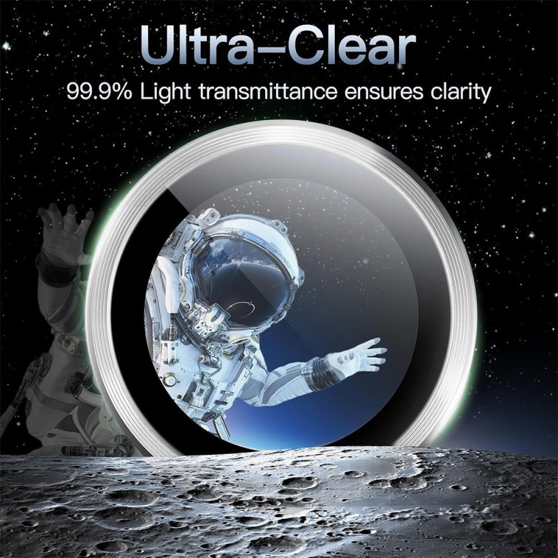 Til Samsung Galaxy Z Flip7 5G Kameralinsebeskytter ENKAY Metallring Linsefilm - Svart