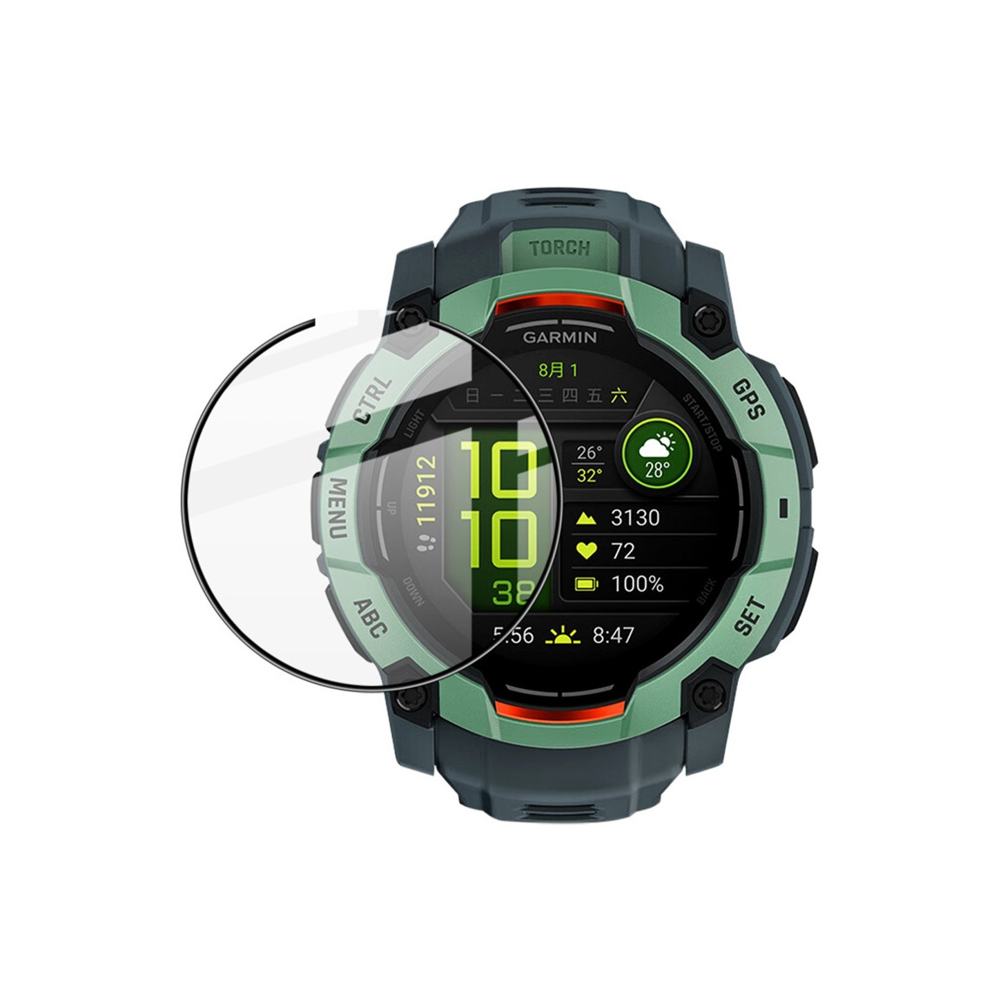 IMAK Garmin Instinct 3 50mm Näytönsuoja Naarmunkestävä PMMA Kellosuoja