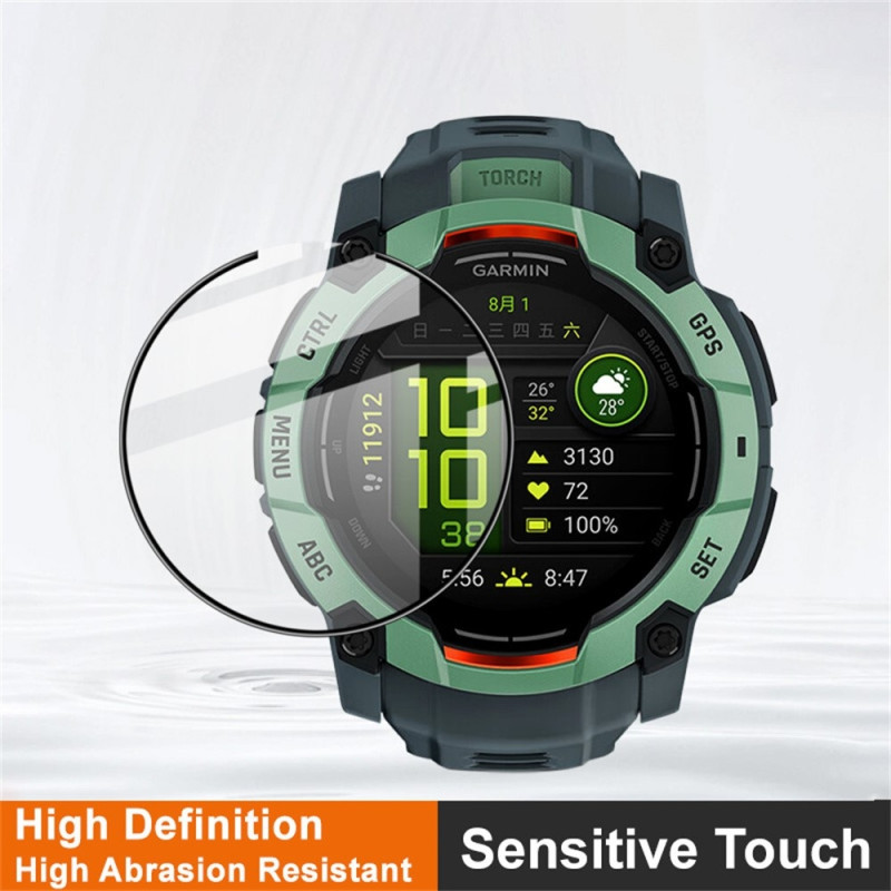 IMAK For Garmin Instinct 3 50mm Skjermbeskytter Ripebestandig PMMA Klokkefilm