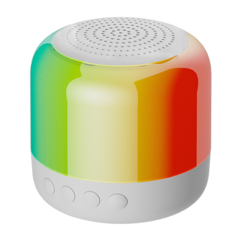Kaiutin Bluetooth Stereo Surround Langaton Mini Subwoofer RGB-valolla - Valkoinen