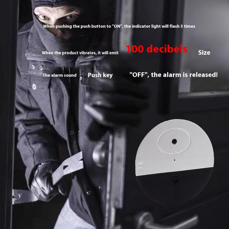 Tärinähälytin oven ikkunaan 125 dB Varkaudenestohälytin Anturisuoja Turvallisuus