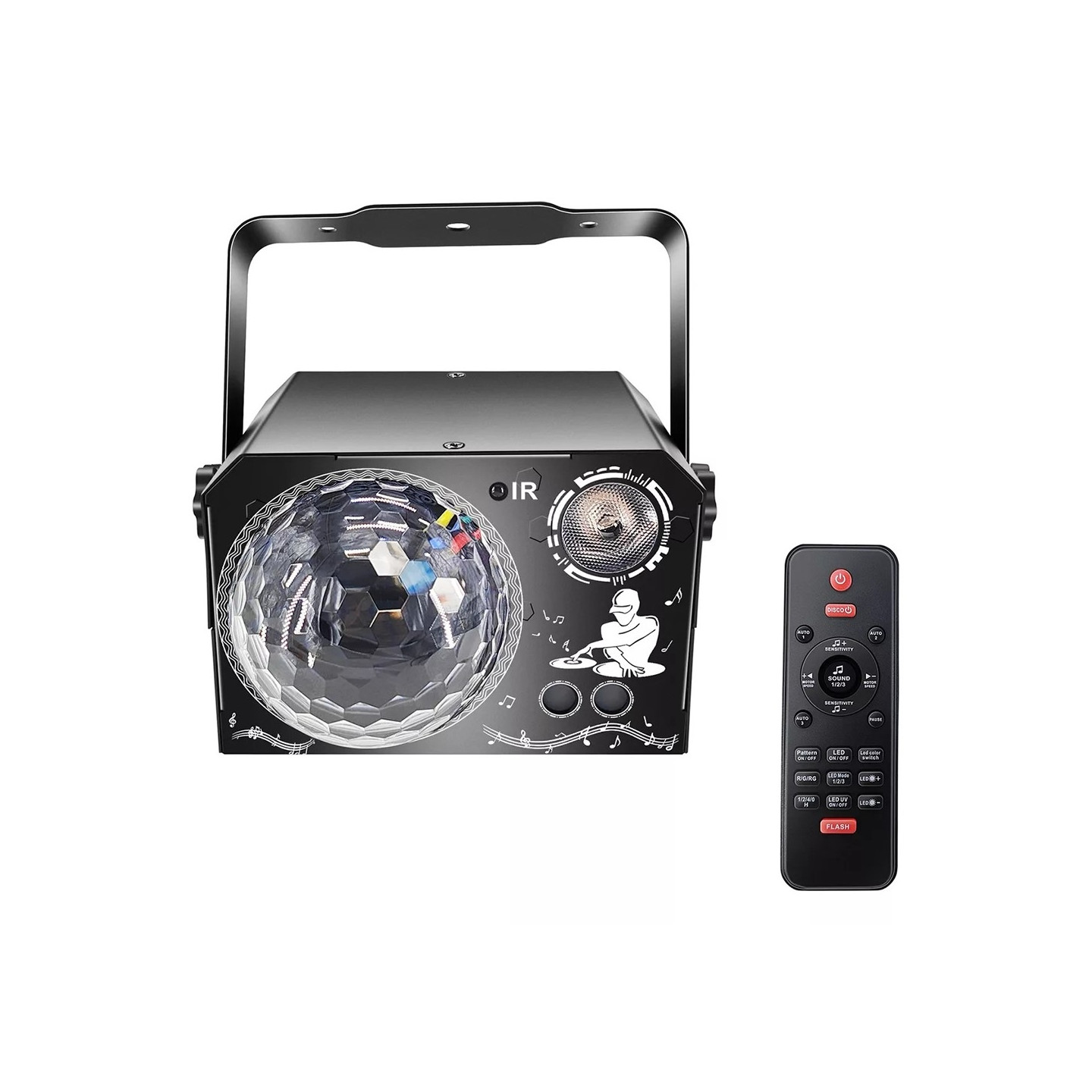 Magic Ball Laserlys L150MW 4-i-1 Laserlampe Scenefest Disco Magic Ball Lampe