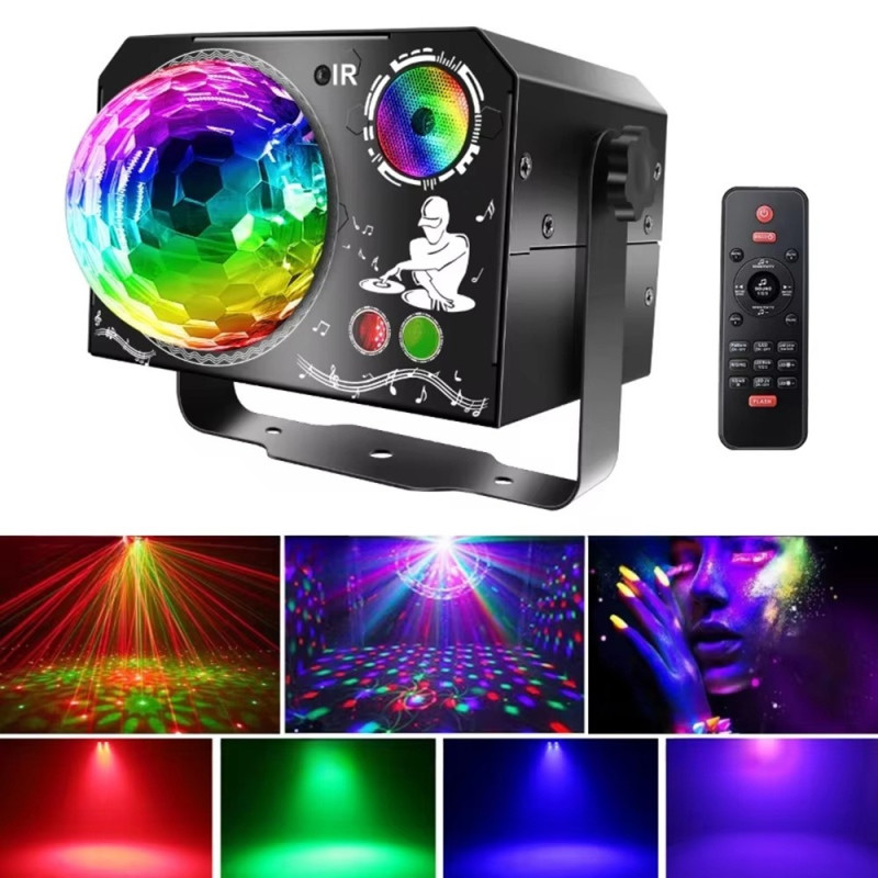 Magic Ball Laserlys L150MW 4-i-1 Laserlampe Scenefest Disco Magic Ball Lampe