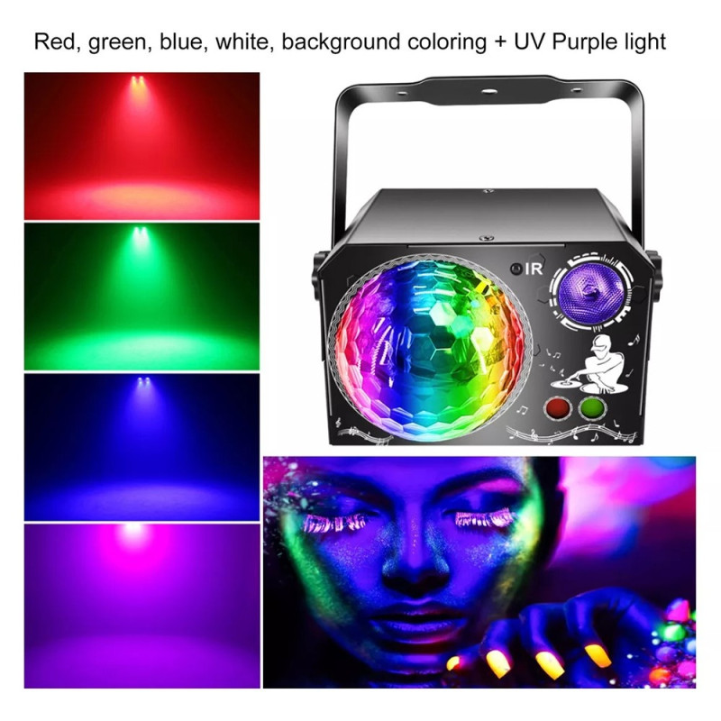 Magic Ball Laserlys L150MW 4-i-1 Laserlampe Scenefest Disco Magic Ball Lampe