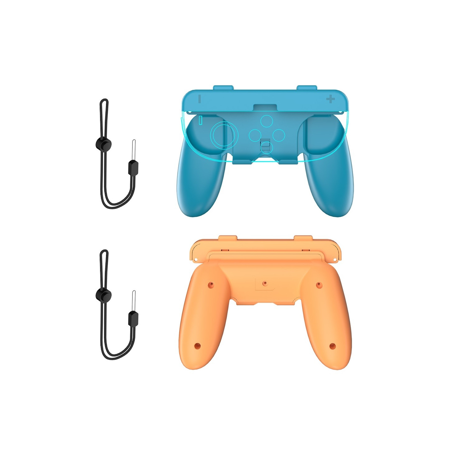 Kompatibel med Nintendo Switch 2 Joy-Con kontroll Greppset Skal Fodral - Blå+Röd