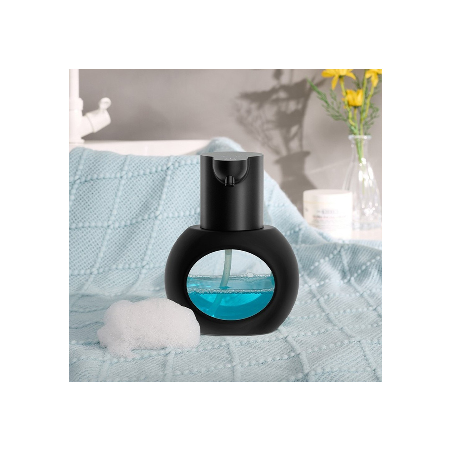 Automatic Soap Pump Touchless Infrared Sensor Hand Wash for Foam - Black