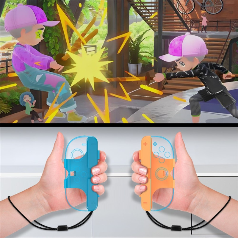 Yhteensopiva Nintendo Switch 2 Joy-Con -ohjaimen kahvasetti - kuorikotelo - sininen+punainen