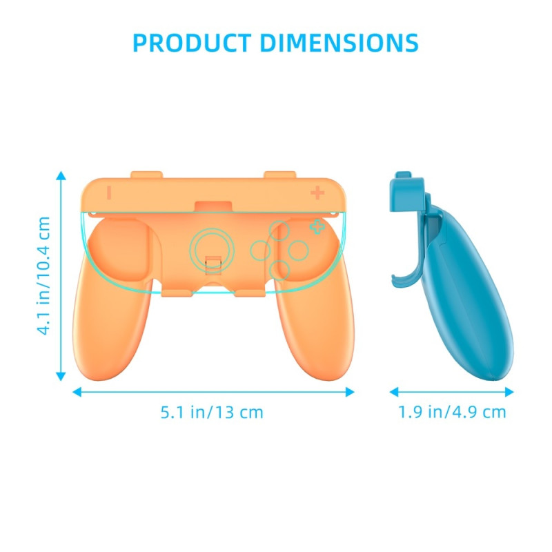 Compatible with Nintendo Switch 2 Joy-Con Controller Grip Set Shell Case - Blue+Red