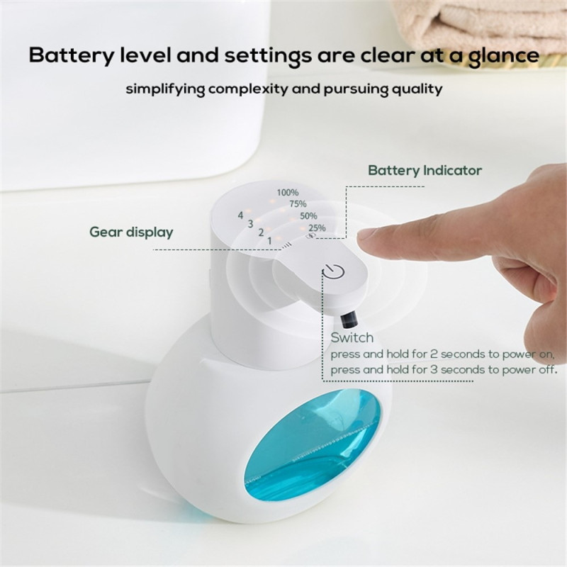 Automatic Soap Pump Touchless Infrared Sensor Hand Wash for Foam - White