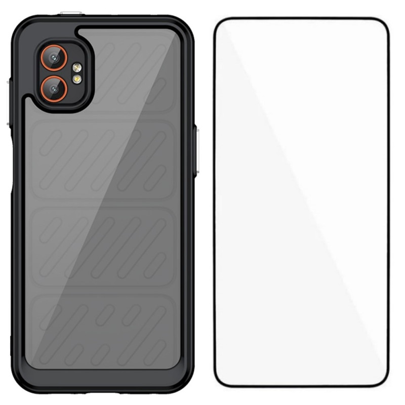 För Samsung Galaxy XCover7 Pro Fodral TPU-telefonskal med härdat glasskydd