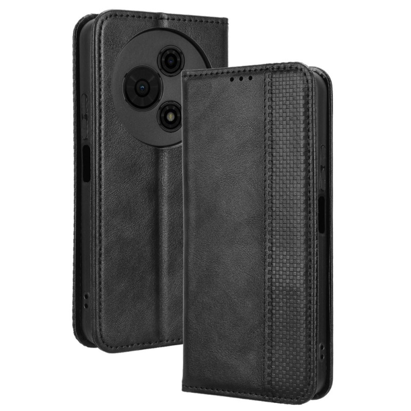 For TCL 605 4G / 60 SE Etui Lommebok Stativ Retro Tekstur Mobildeksel - Svart