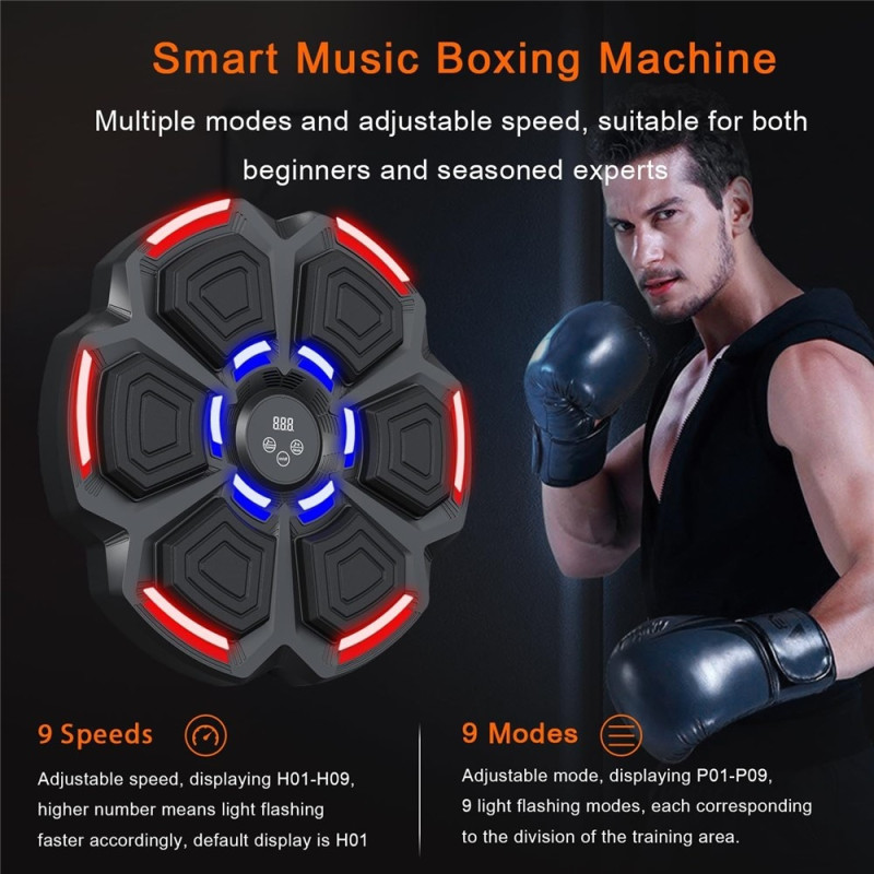 Train Boxing wall mounted music boxing digital boxing equipment + gloves
