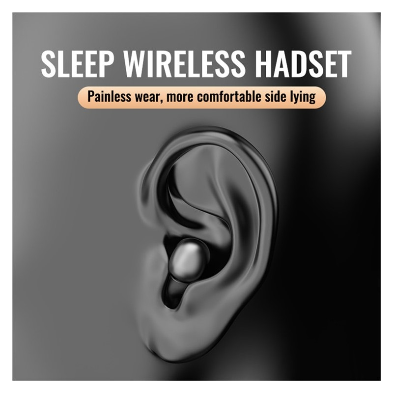 Trådløse hodetelefoner med øretelefon, HiFi-stereolyd, Bluetooth - Sleep HD, basslyd - Beige