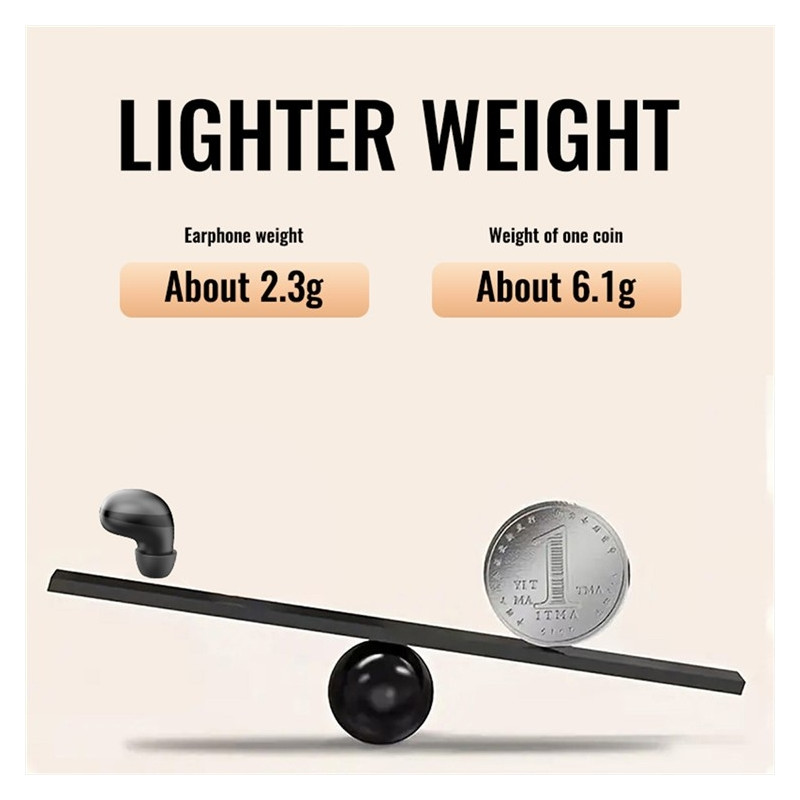 Trådlösa Hörlurar In-Ear HiFi Stereoljud Bluetooth -Sleep HD basljud - Vit