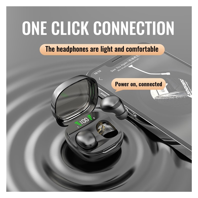 Trådløse hodetelefoner med øretelefon, HiFi-stereolyd, Bluetooth - Sleep HD, basslyd - svart