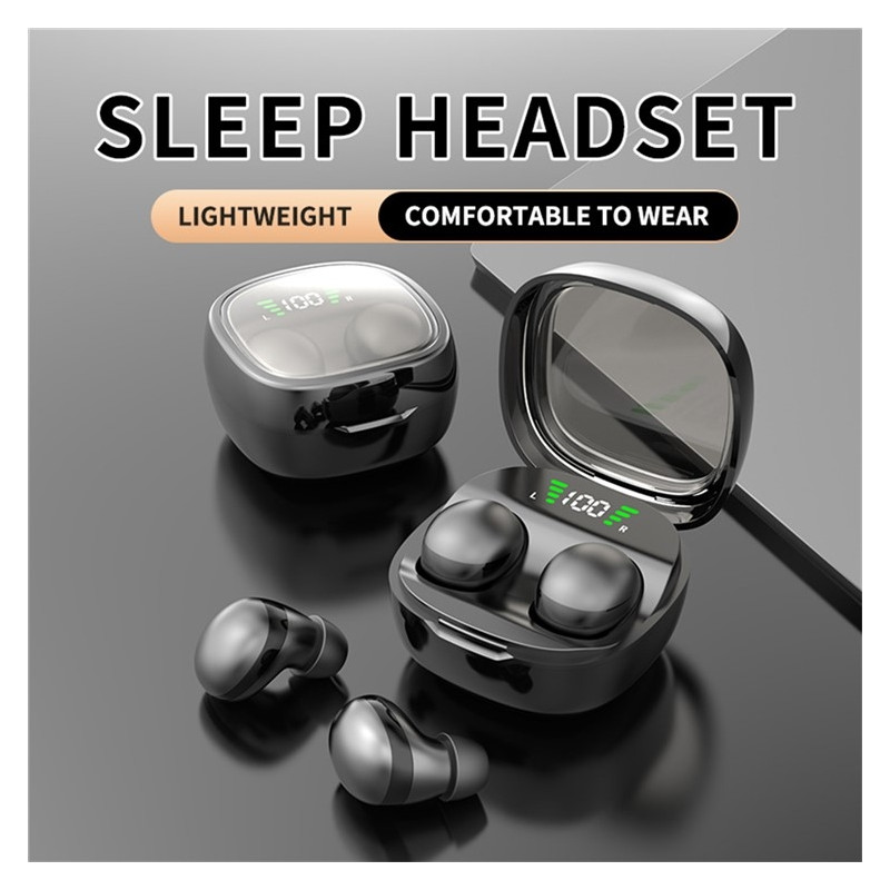 Trådlösa Hörlurar In-Ear HiFi Stereoljud Bluetooth -Sleep HD basljud - Svarta