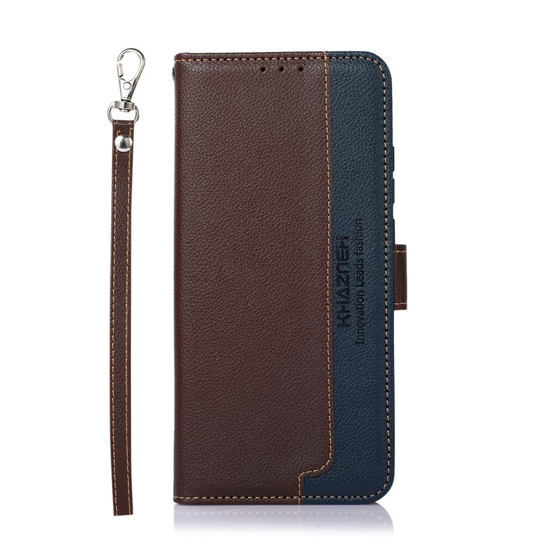 KHAZNEH Phone Cover for Honor 400 Lite 5G - Brown/Blue