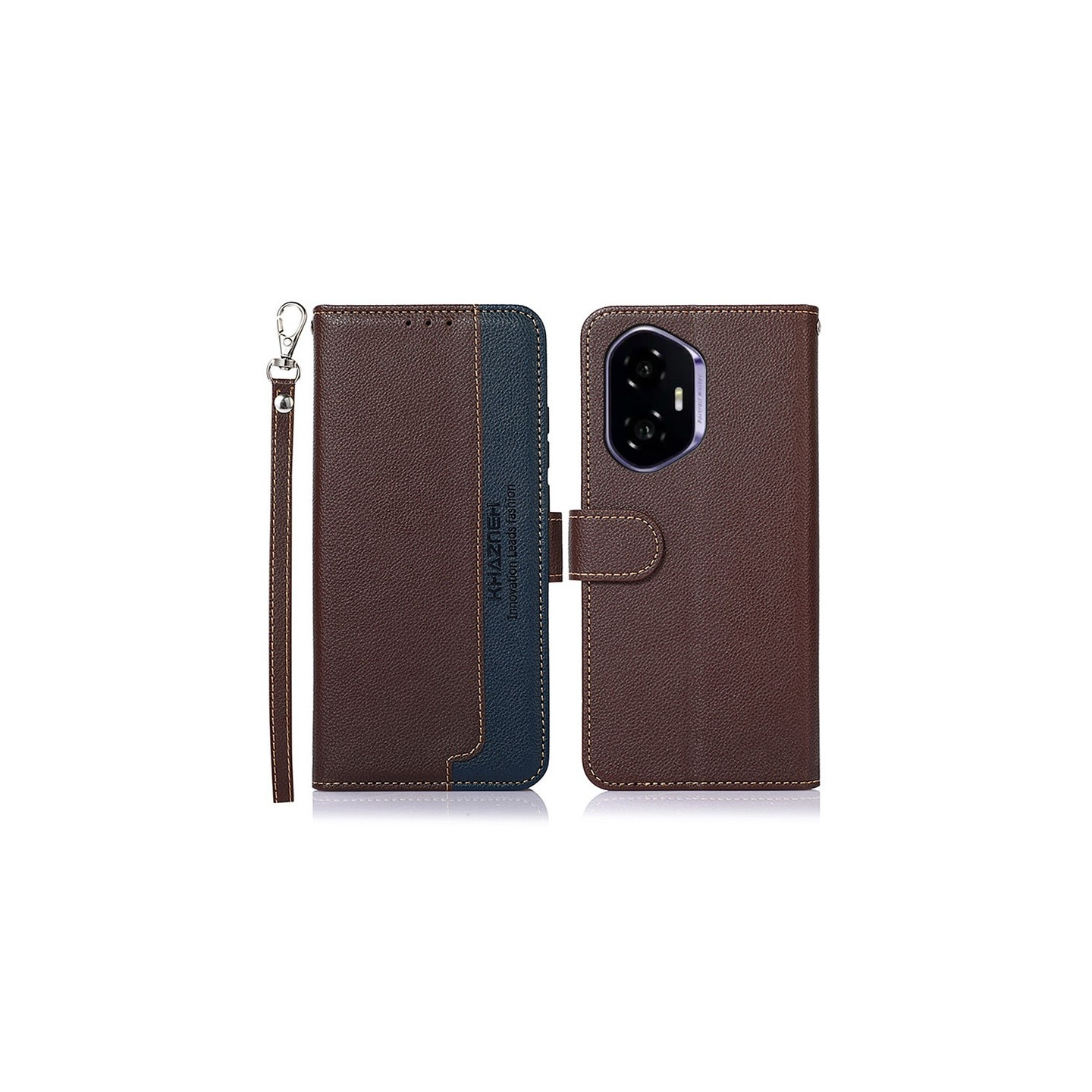 KHAZNEH puhelimen kansi Honor 400 5G - Ruskea/Sininen