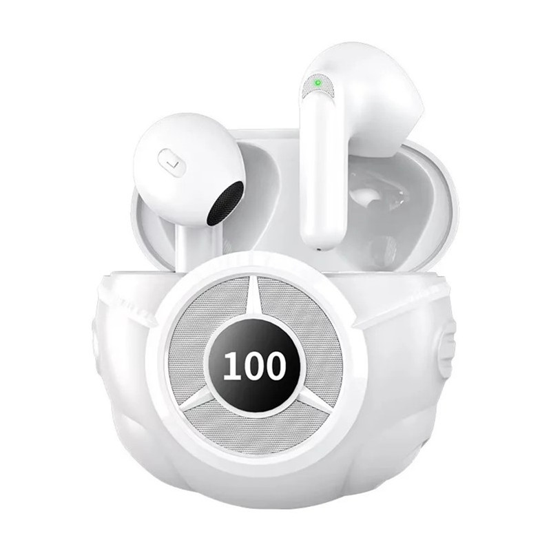 Trådløse Hodetelefoner Semi-In-Ear Støydempende HiFi Stereolyd Bluetooth - Hvit