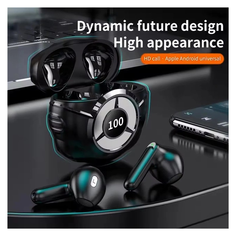 Trådløse Hovedtelefoner Semi In-Ear Støjreducerende HiFi Stereolyd Bluetooth - Hvid