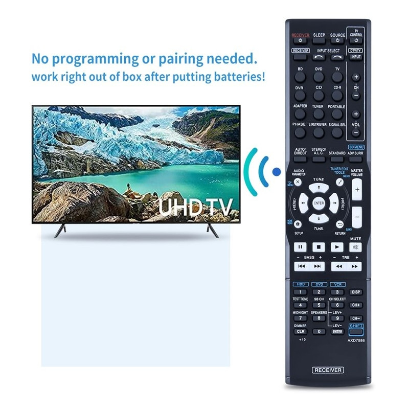 Fjernbetjening Udskiftning til AXD7586 til Pioneer AV-receiver stereo system