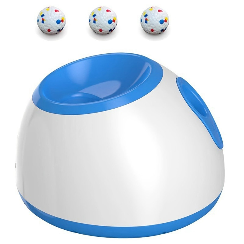 Automatisk bollkastare för hundar med 3 justerbara avståndsinställningar - Blå