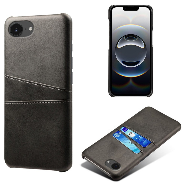 KSQ Deksel med kortplass for iPhone 16e Svart