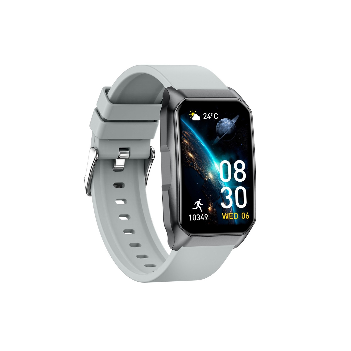 Smartklokke med Bluetooth-samtale Helsemonitor Fitnesstracker Smartklokke - Grå