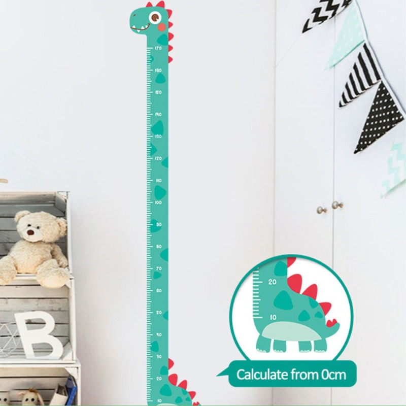 Measure Growing Length Wall Decal Growth Chart Wall Sticker - Dinosaur