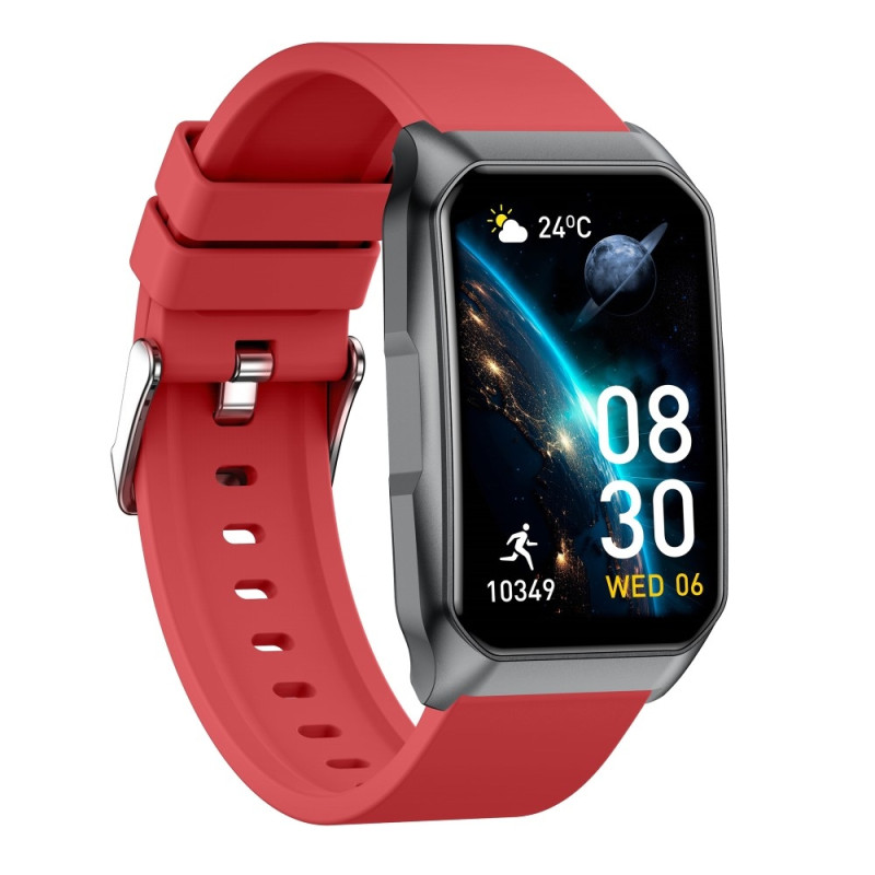 Älykello, puhelu, Bluetooth, terveysvalvonta, kuntoseuranta, älykello - Punainen