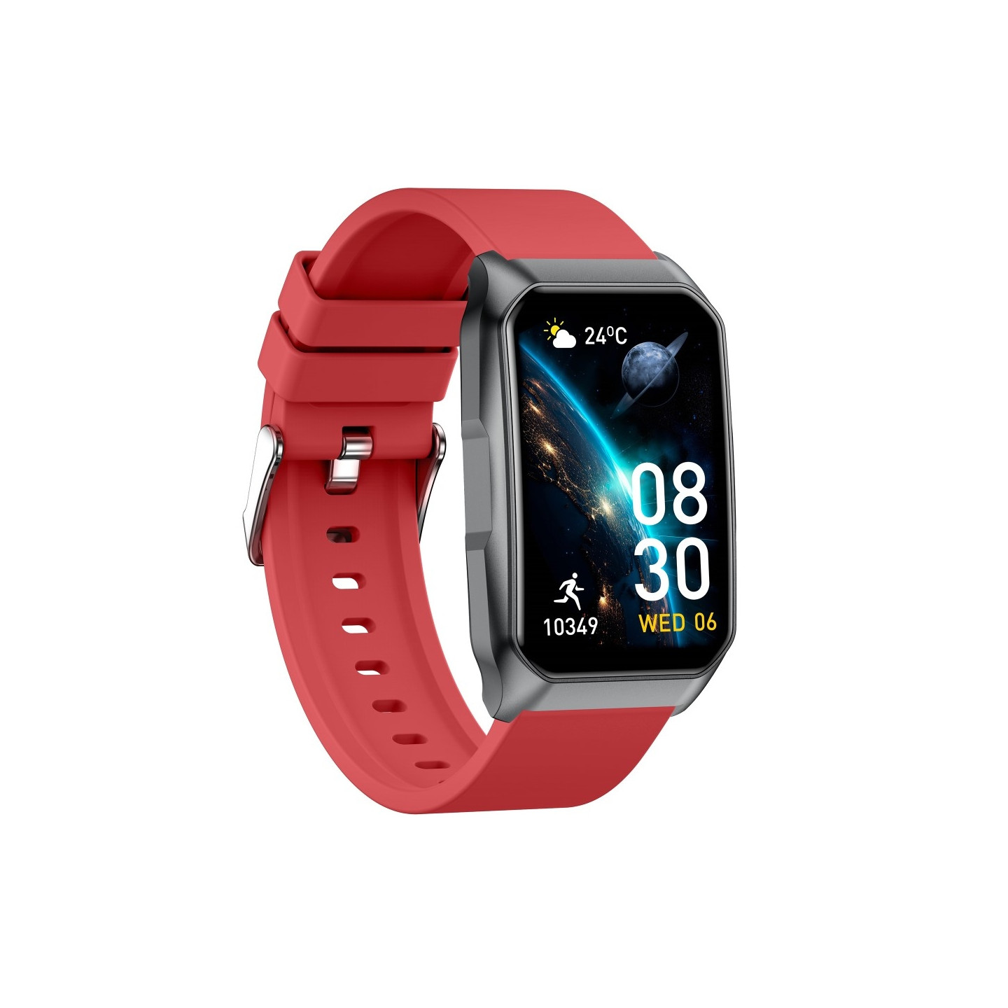 Smart Watch Call Bluetooth Health Monitor Fitness Tracker Smartwatch - Red