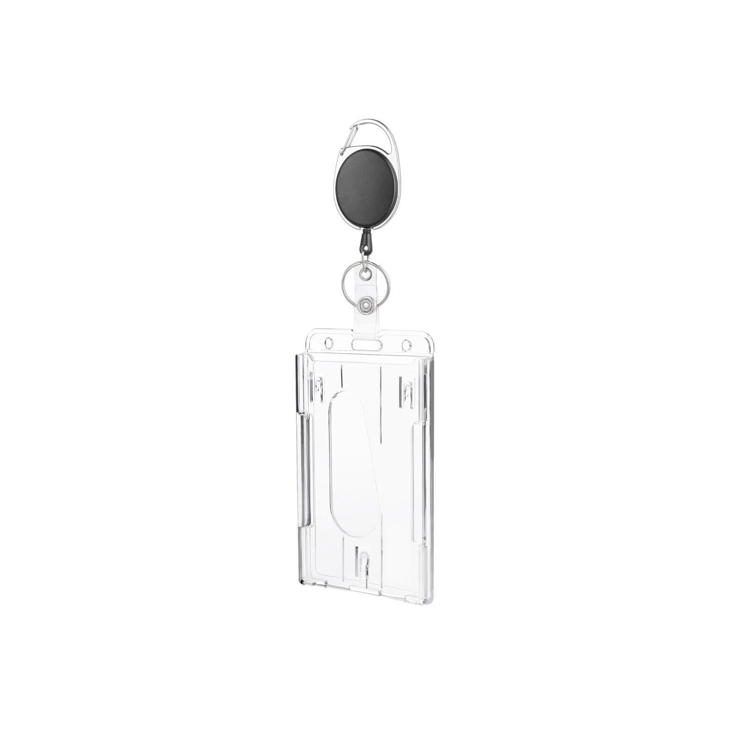 Card holder PS holder with double ID card holder and telescopic buckle