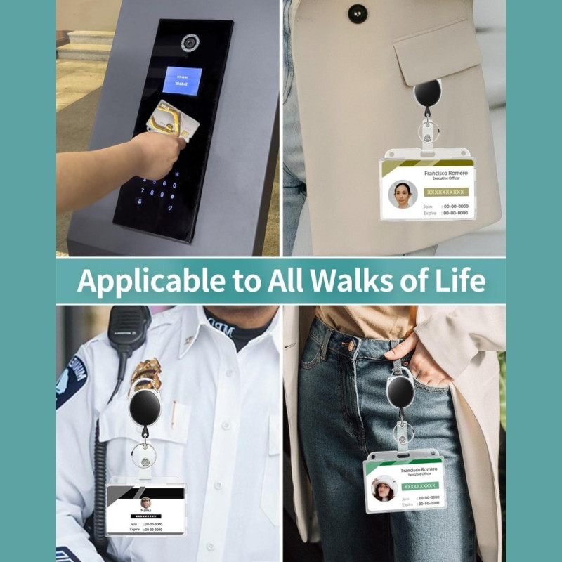 Korthållare PS-hållare med dubbel ID-korthållare och teleskopspänne