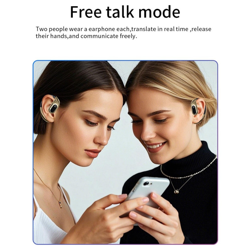 144 Kielet Käännös Kääntäjä Älykäs Kääntäjä Kuulokkeet Bluetooth - Sininen