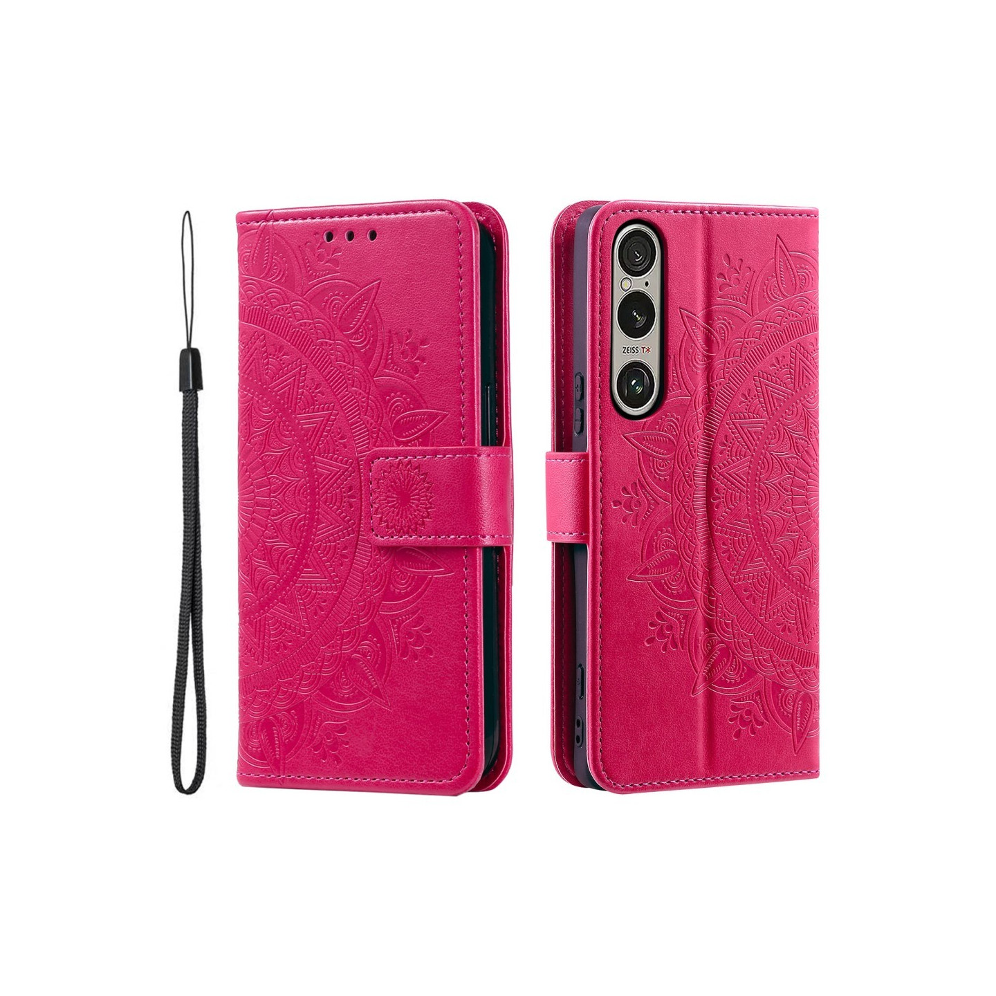 For Sony Xperia 1 VII Wallet Case Cover Shell Mandala Flower Pattern