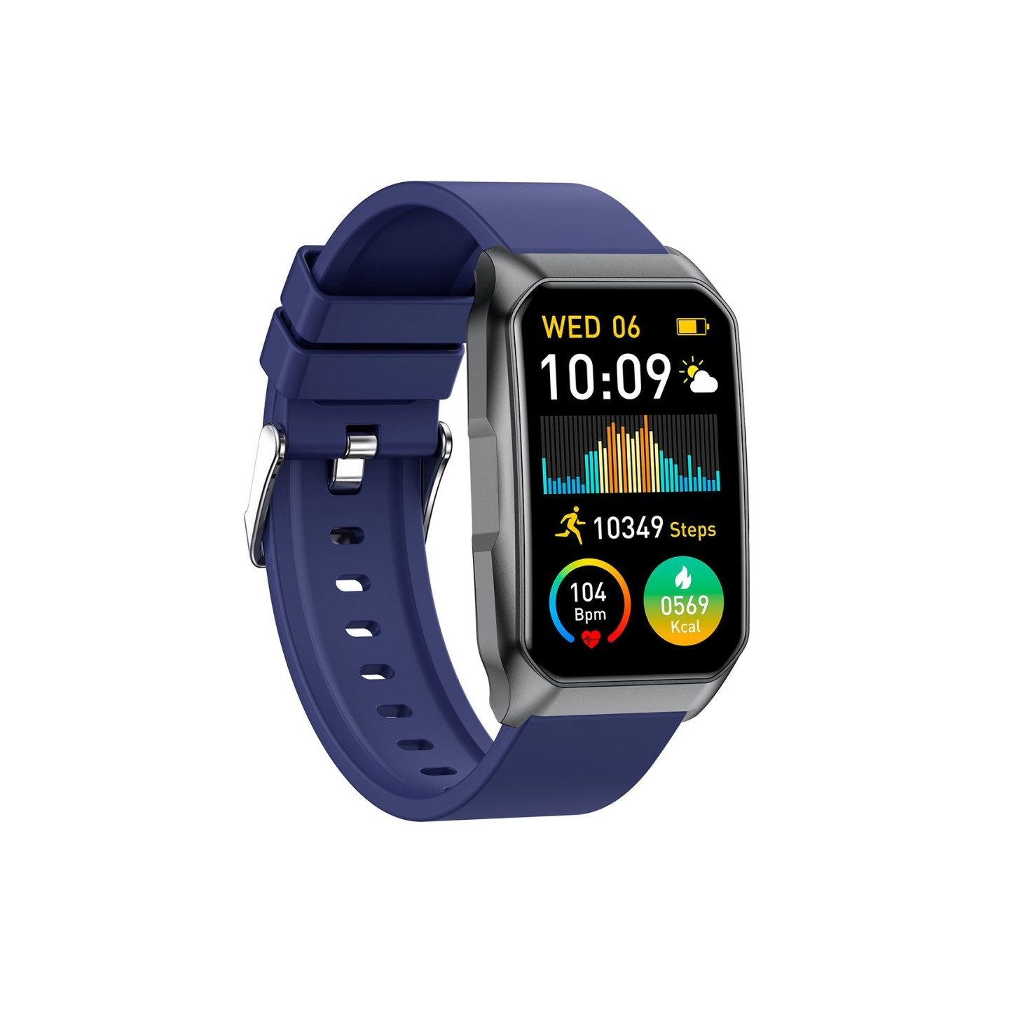 SmartKlocka Samtal Bluetooth Hälsomonitor Fitnesstracker Smartwatch - Blå