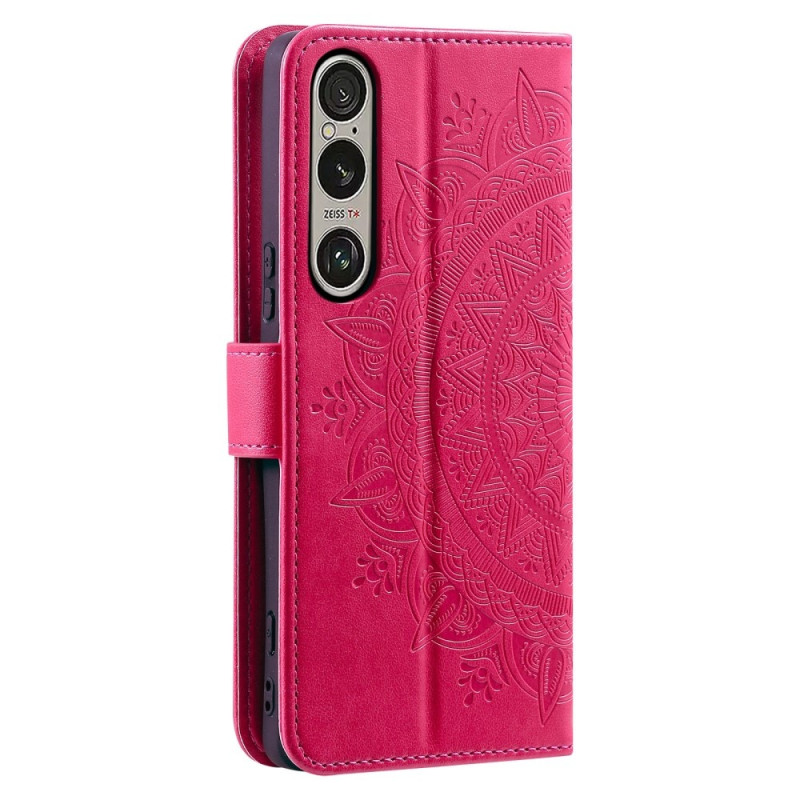 For Sony Xperia 1 VII Wallet Case Cover Shell Mandala Flower Pattern