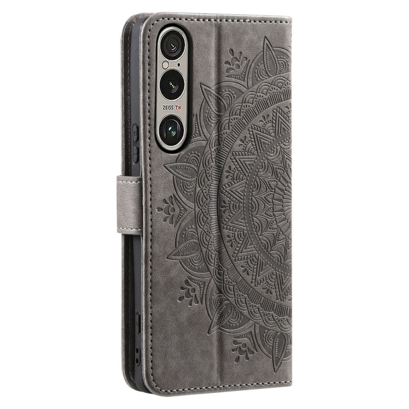 For Sony Xperia 1 VII Wallet Case Cover Shell Mandala Flower Pattern