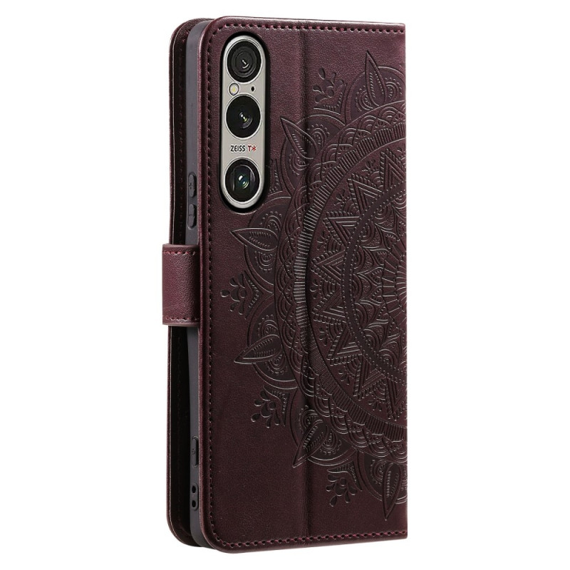 For Sony Xperia 1 VII Lommebok Deksel Shell Mandala Blomstermønster