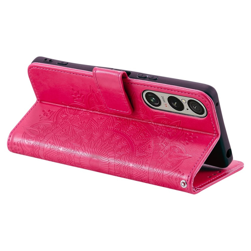 For Sony Xperia 1 VII Lommebok Deksel Shell Mandala Blomstermønster