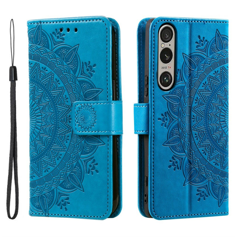 For Sony Xperia 1 VII Lommebok Deksel Shell Mandala Blomstermønster