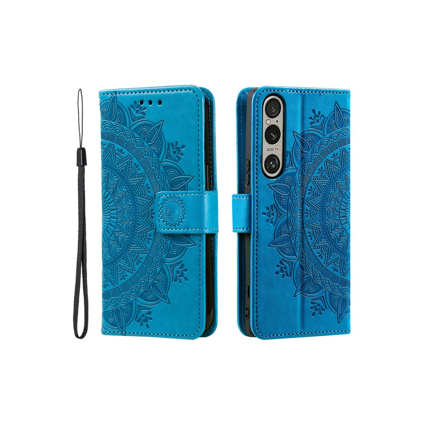 For Sony Xperia 1 VII Lommebok Deksel Shell Mandala Blomstermønster