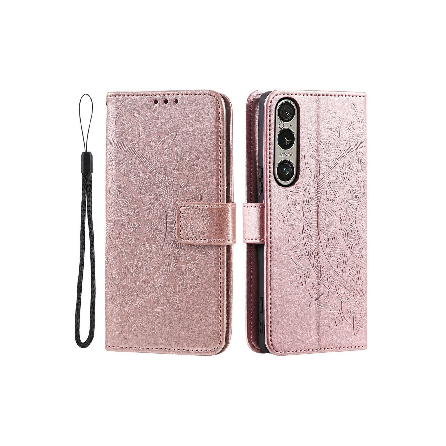 For Sony Xperia 1 VII Lommebok Deksel Shell Mandala Blomstermønster