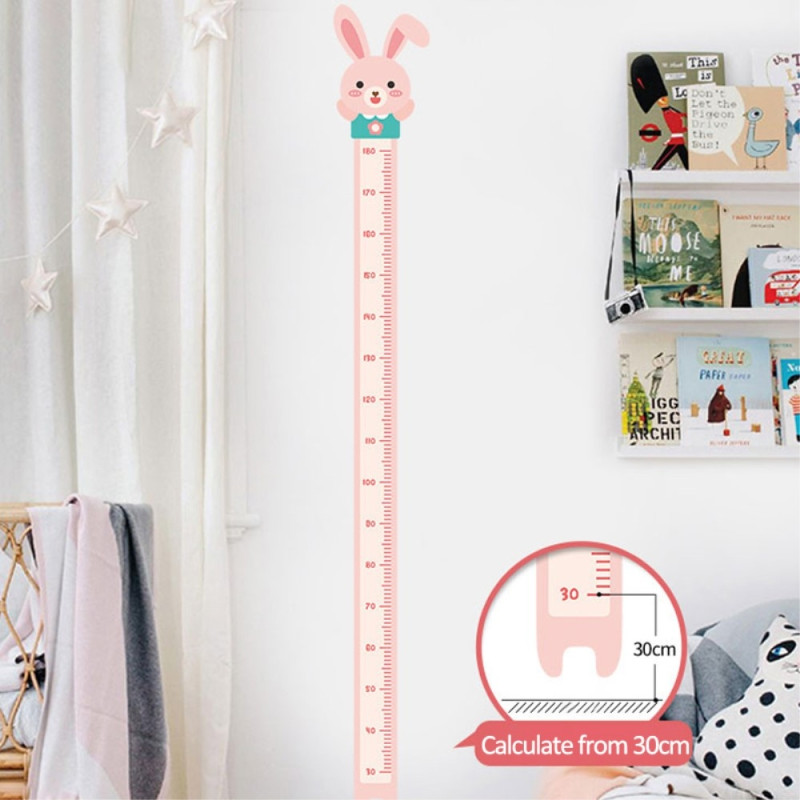 Measure Growing Length Wall Decal Growth Chart Wall Sticker - Rabbit